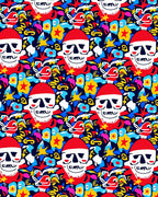 Vivid Skull Starburst Pop Art Rug