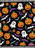 Spooky Jack-o'-lantern Ghost Bat Collage Rug
