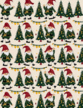 Festive Gnome And Christmas Tree Repeat Rug