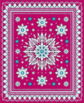 Charming Pink Snowflake Medallion Rug