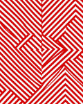 Loud Red White Angular Chevron Rug
