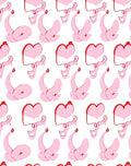 Pink Heart Swan Swirl Repeat Rug