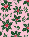 Pink Holly Berry Garland Rug