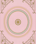Gold Floral Pink Medallion Rug