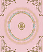 Gold Floral Pink Medallion Rug