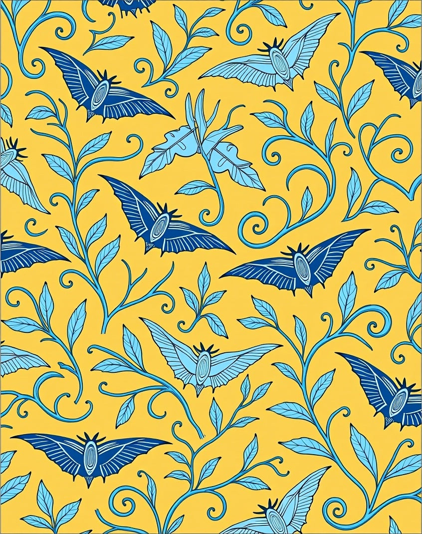 Blue Bat Vine Botanical Collection Rug