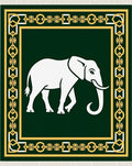 White Elephant Emerald Border Rug