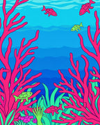 Vibrant Coral Fish Underwater Scene Rug