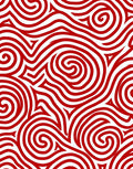 Bold Red Swirling Lines Rug