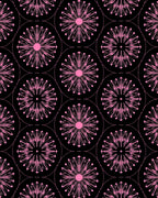 Hot Pink Floral Medallion Backdrop Rug