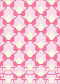 Pink Bow Diamond Lattice Rug