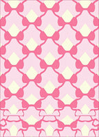 Pink Bow Diamond Lattice Rug