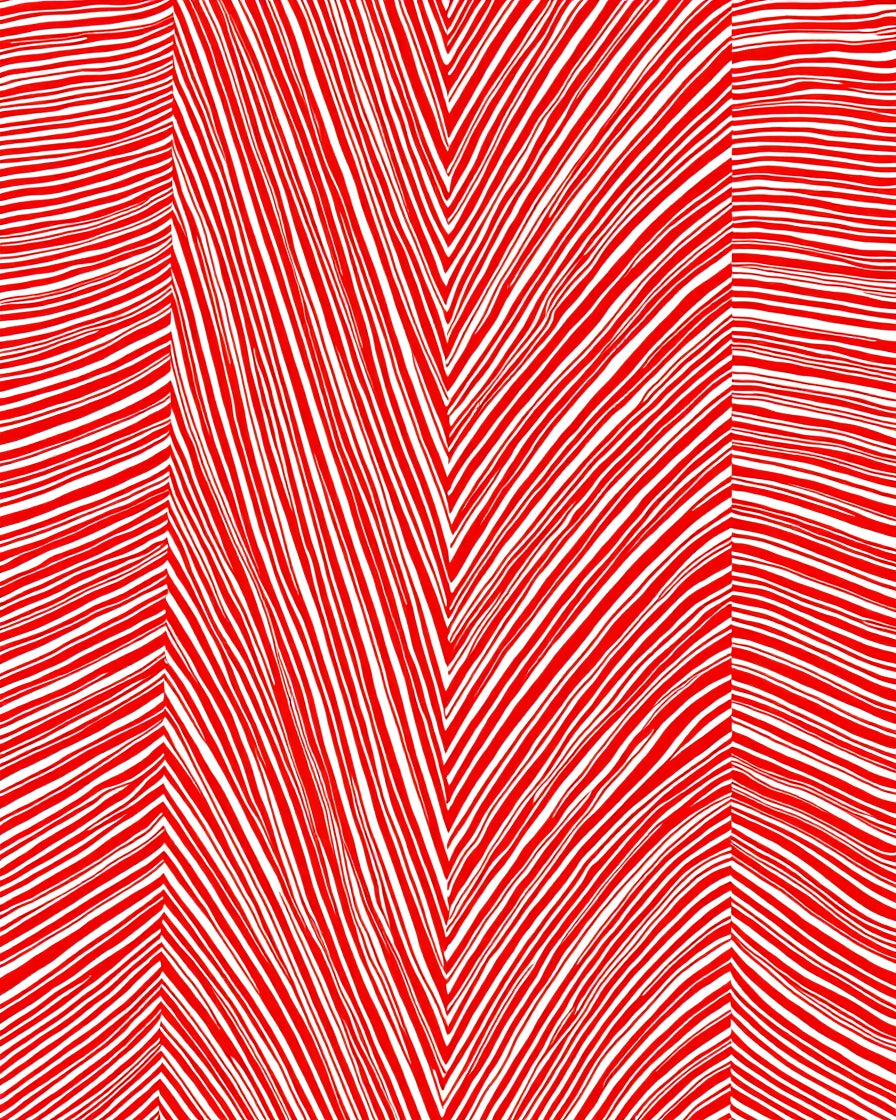 Crimson White Line Abstract Geometric Rug