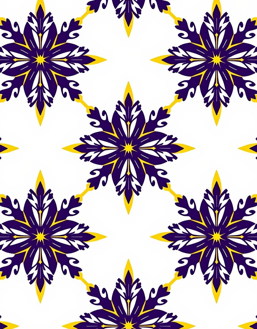 Indigo Yellow Starburst Medallion Rug