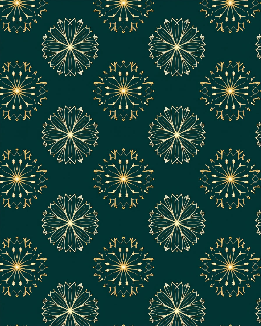 Timeless Golden Starburst Floral Rug