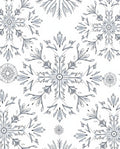Gray Floral Medallion Tile Rug