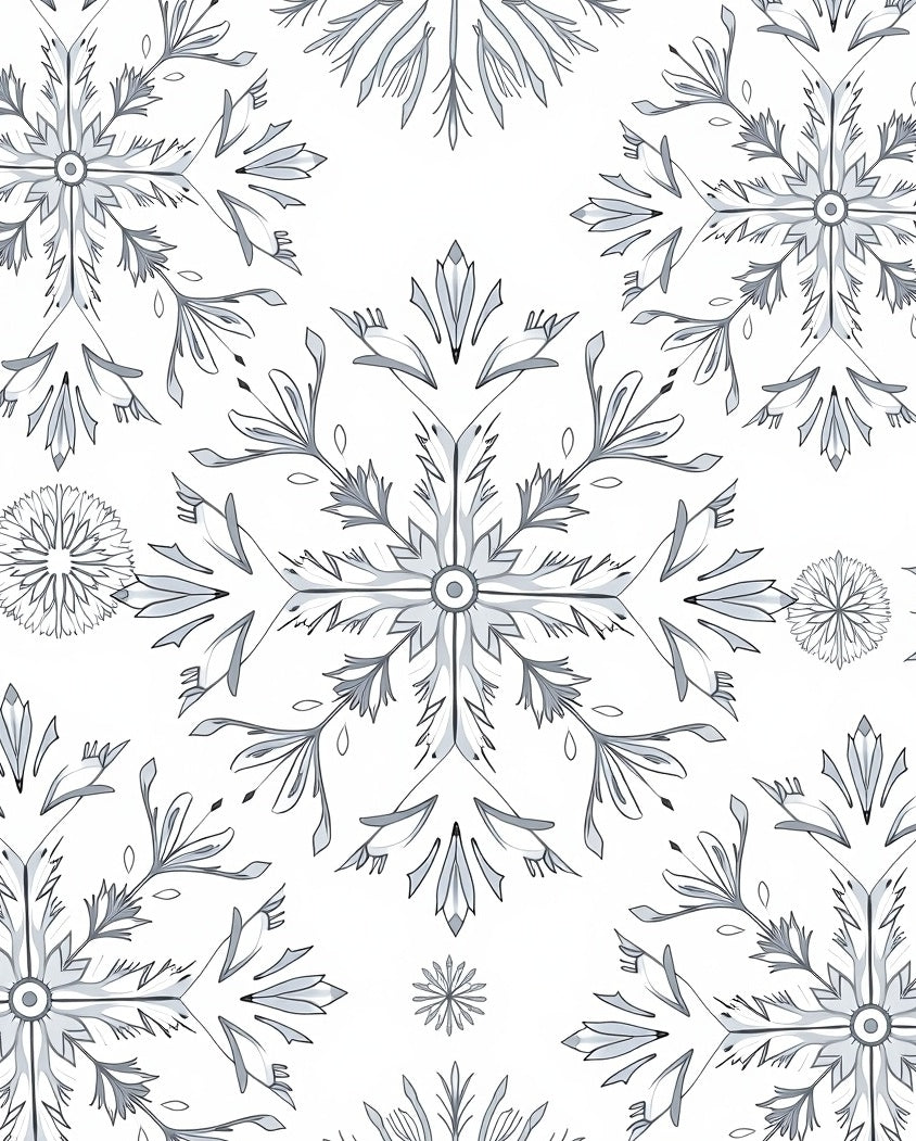 Gray Floral Medallion Tile Rug