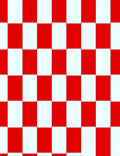 Bold Red White Checkerboard Squares Rug