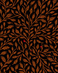 Orange Branches with Red Berries Rug