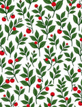 Red Cherry Branches Verdant Foliage Rug