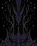 Dark Night Sky Galaxy Swirl Rug