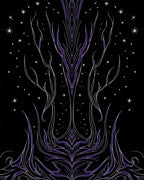 Dark Night Sky Galaxy Swirl Rug
