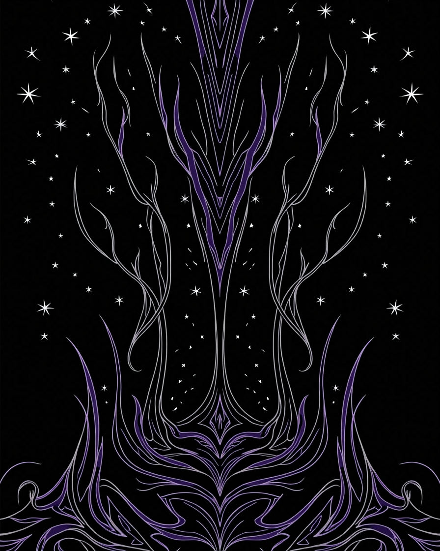 Dark Night Sky Galaxy Swirl Rug