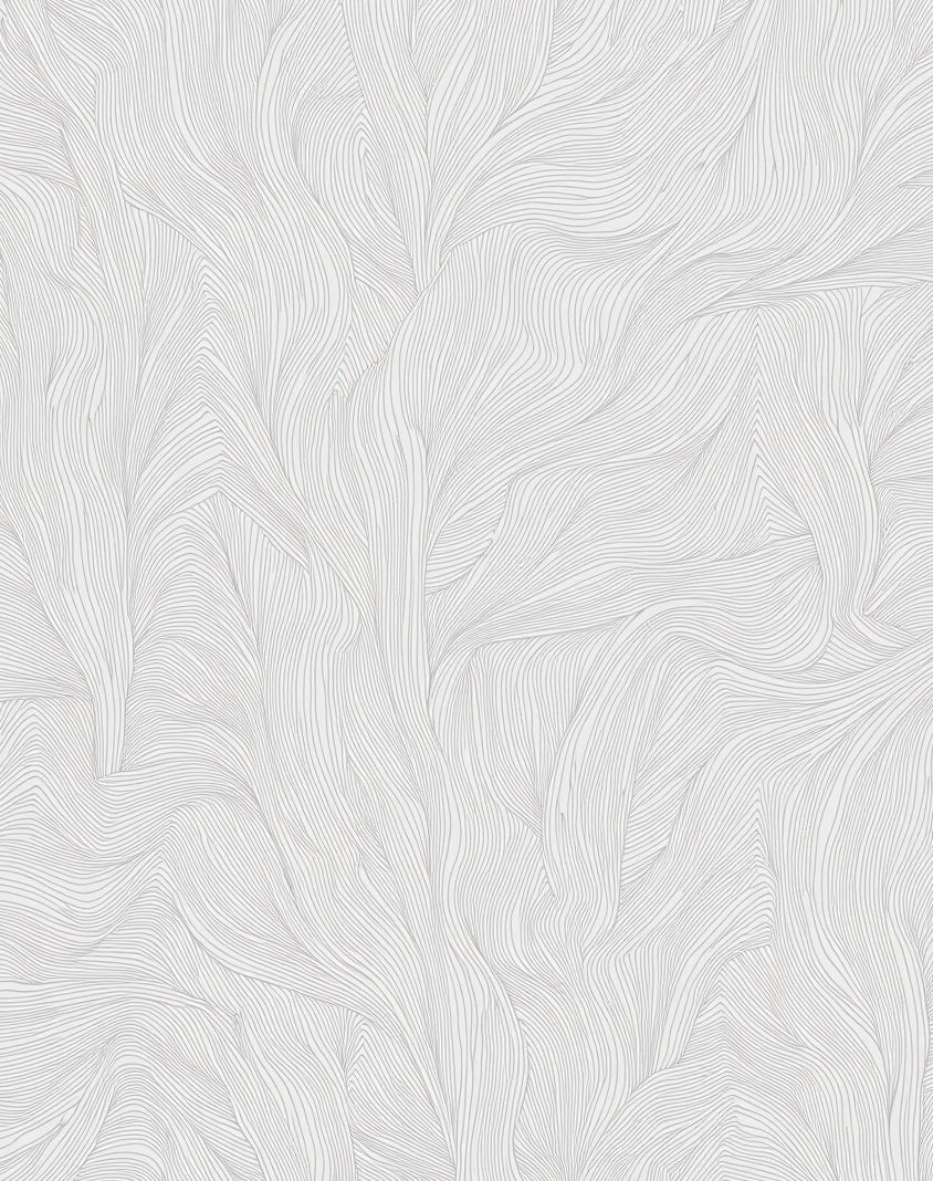 Abstract White Flowing Lines Rug
