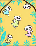 Whimsical Yellow Dood Dood Dudes Rug