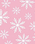 Winter White Snowflake Pastel Pink Rug