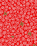 Festive Red Swirl Gingerbread Cookies Rug