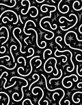 Whimsical Black White Spiral Star Rug
