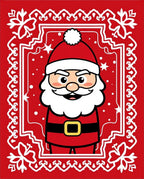 Festive Red Santa Claus Illustration Rug