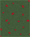 Forest Green Berry Pine Branch Rug