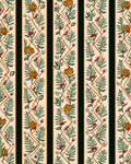 Botanical Stripe Floral Garden Rug