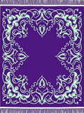 Deep Purple Floral Medallion Ornament Rug