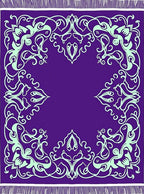 Deep Purple Floral Medallion Ornament Rug