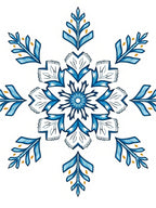 Azure Blue Floral Starburst Medallion Rug