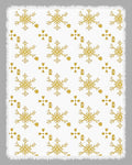 Golden Snowflake All Over Shimmering Rug