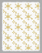 Golden Snowflake All Over Shimmering Rug