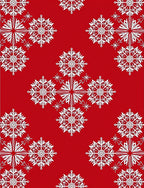 Festive White Snowflake Mandala Background Rug