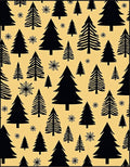 Black Pine Trees Yellow Backdrop Rug
