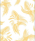 Golden Abstract Feather Collection Rug