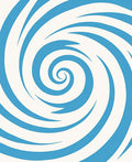 Blue White Swirling Vortex Rug