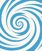 Blue White Swirling Vortex Rug