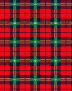Classic Red Blue Green Plaid Check Rug