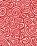 Crimson Swirls Organic Flow Rug