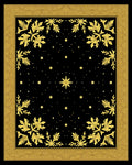 Golden Starry Night Foliage Border Rug