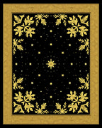 Golden Starry Night Foliage Border Rug
