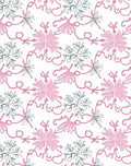 Pink Blue Snowflake Swirl Repeat Rug